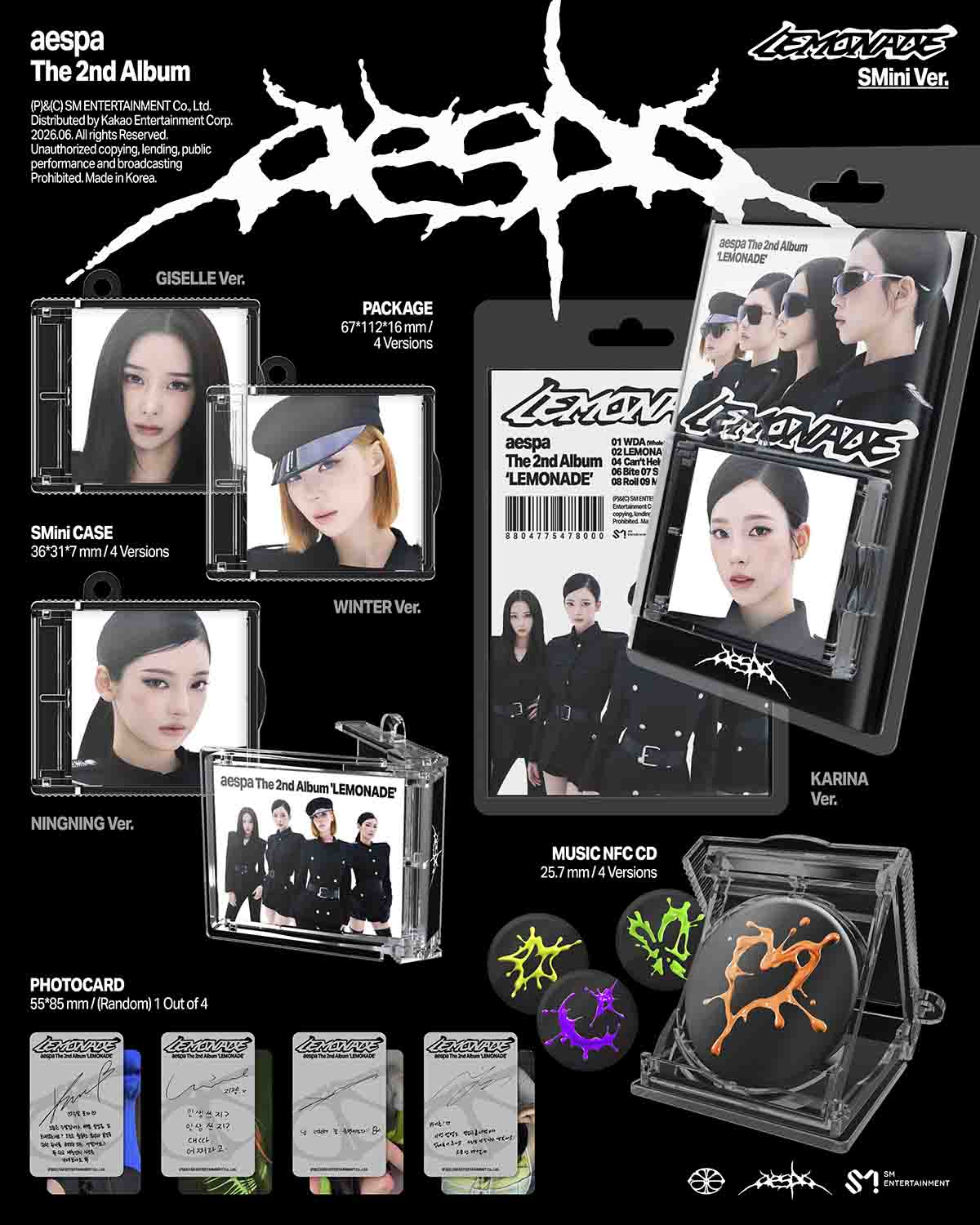 aespa - LEMONADE - 2nd Album (SMini Ver.) - Image 2