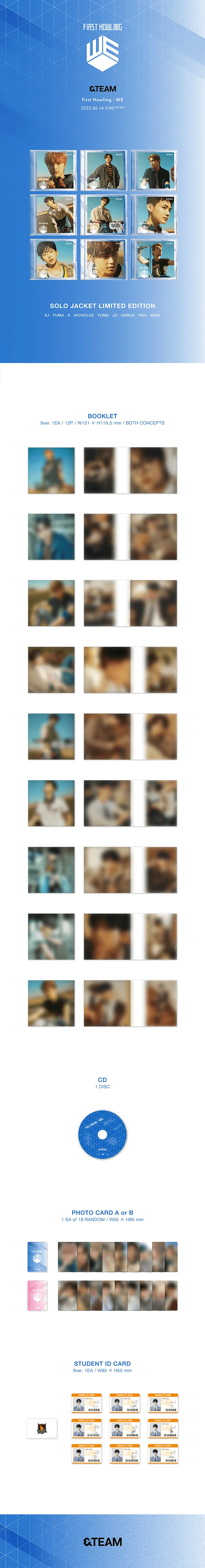 &TEAM - First Howling : WE - 2nd Mini Album (Solo Jacket Limited / EJ Ver.) - Image 2