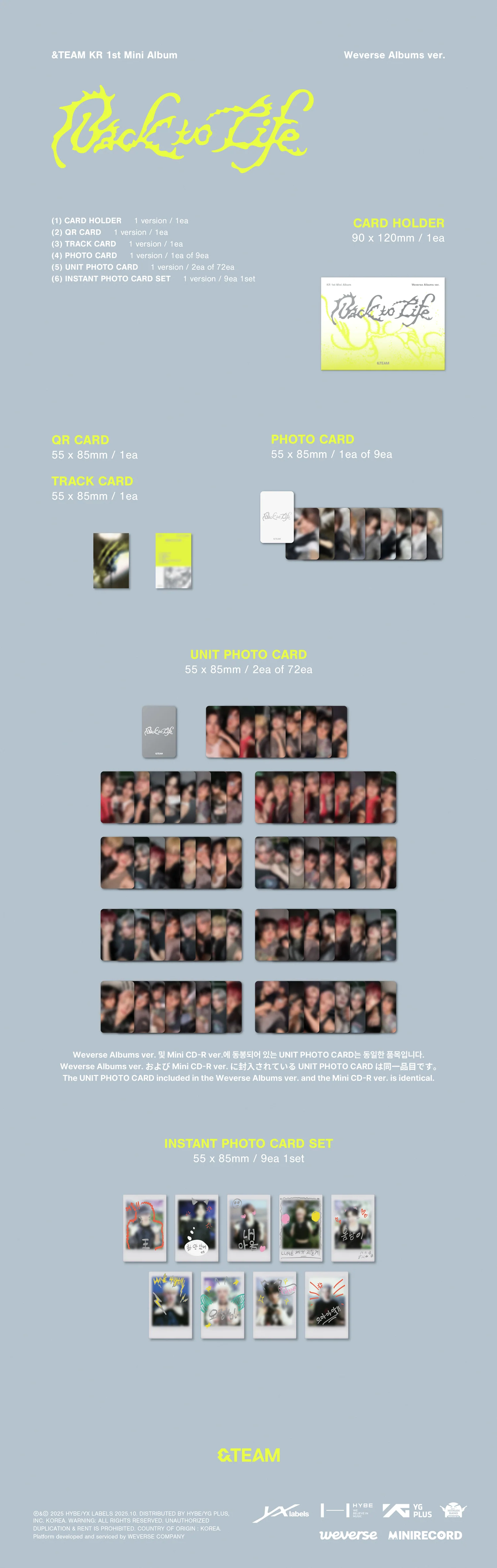 &TEAM - Back to Life - KR 1st Mini Album (Weverse Albums Ver.) - Image 2