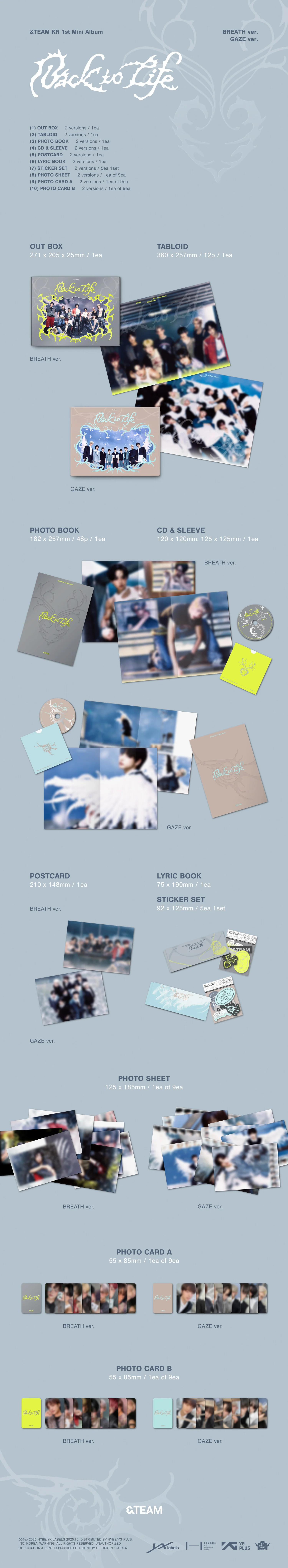 &TEAM - Back to Life - KR 1st Mini Album (Standard Ver.) - Image 2