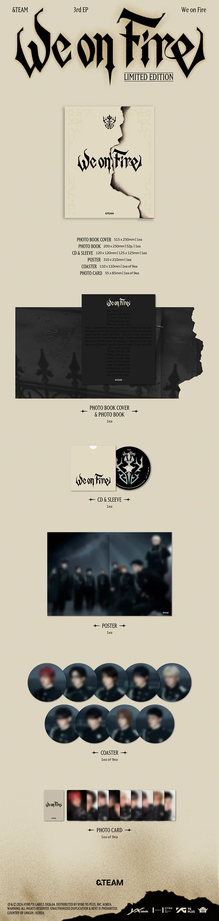 &TEAM - We on Fire - 3rd EP Album (Limited Edition) - Image 2