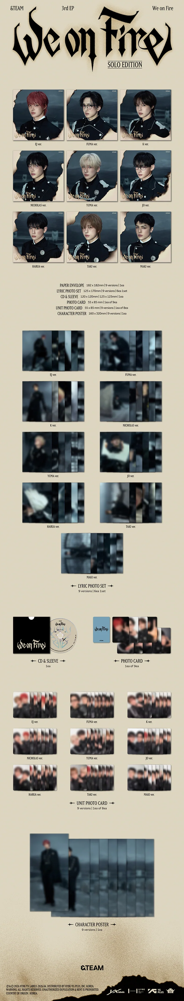 &TEAM - We on Fire - 3rd EP Album (Solo Edition) - Image 2