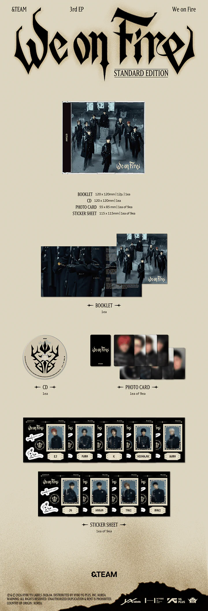 &TEAM - We on Fire - 3rd EP Album (Standard Edition) - Image 2