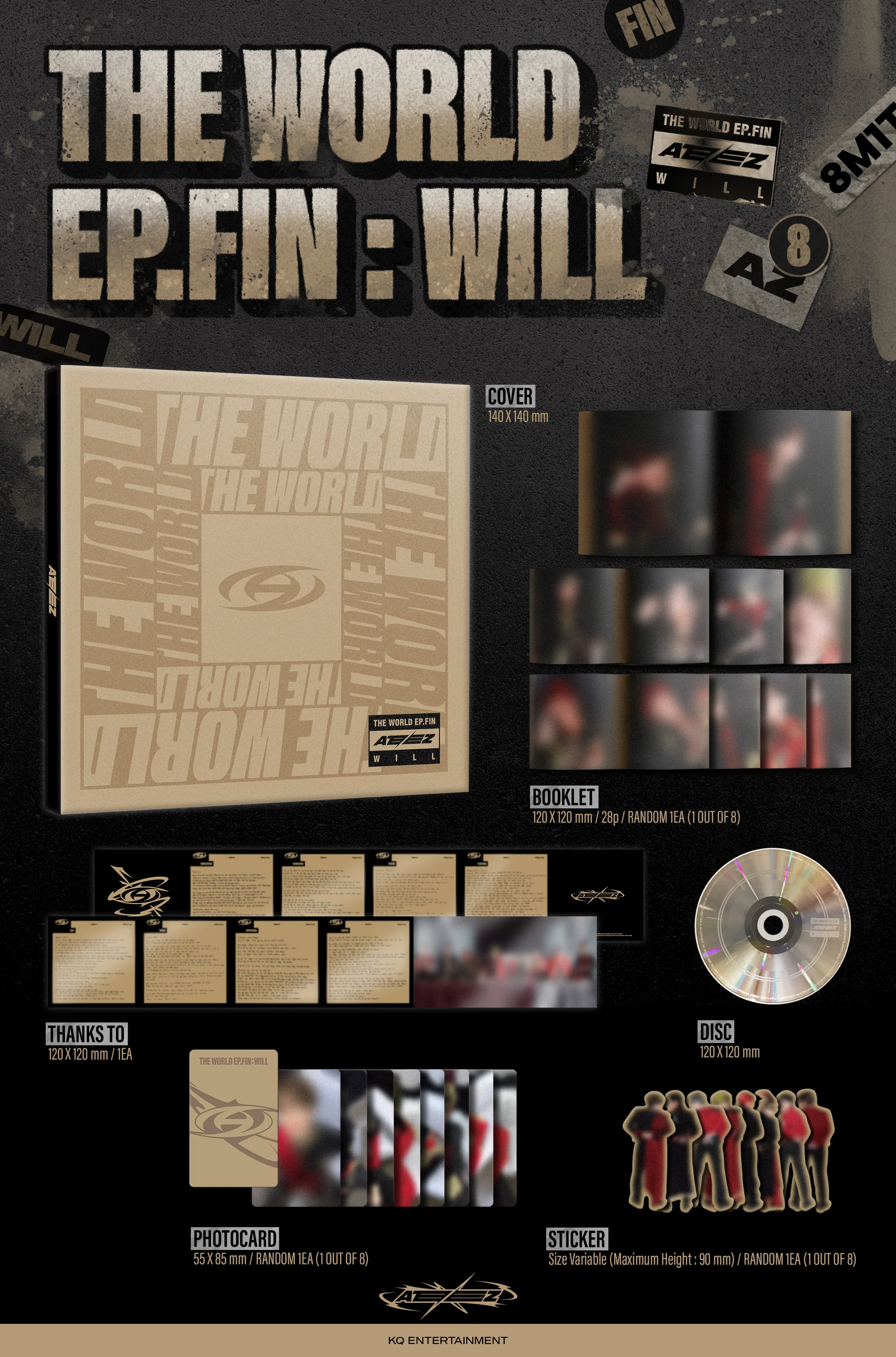 ATEEZ - THE WORLD EP.FIN : WILL - 2nd Full Album (Digipak Ver.) - Image 2