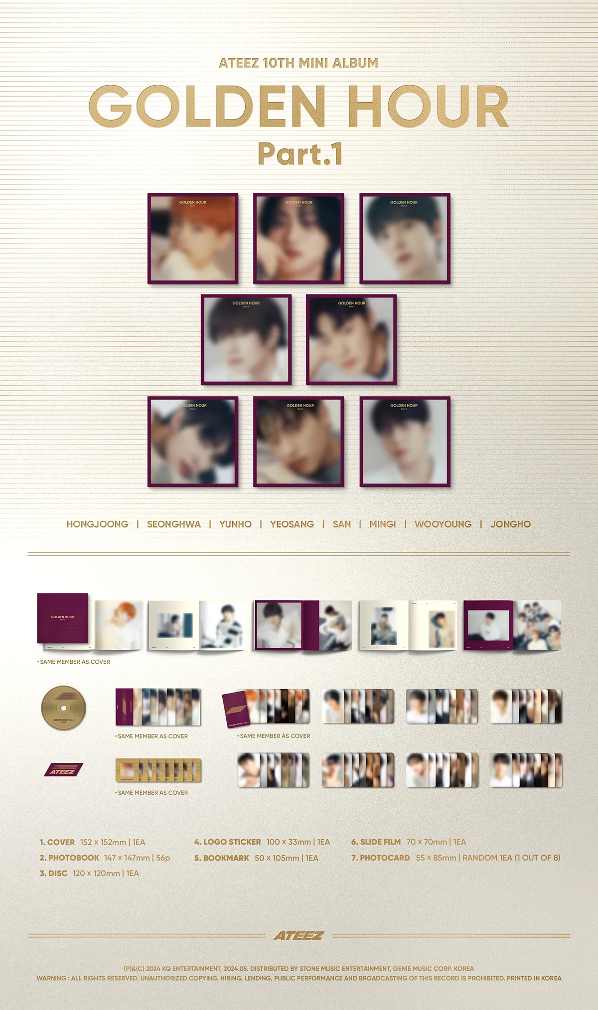 ATEEZ - GOLDEN HOUR : Part. 1 - 10th Mini Album (Digipak Ver.) - Image 2