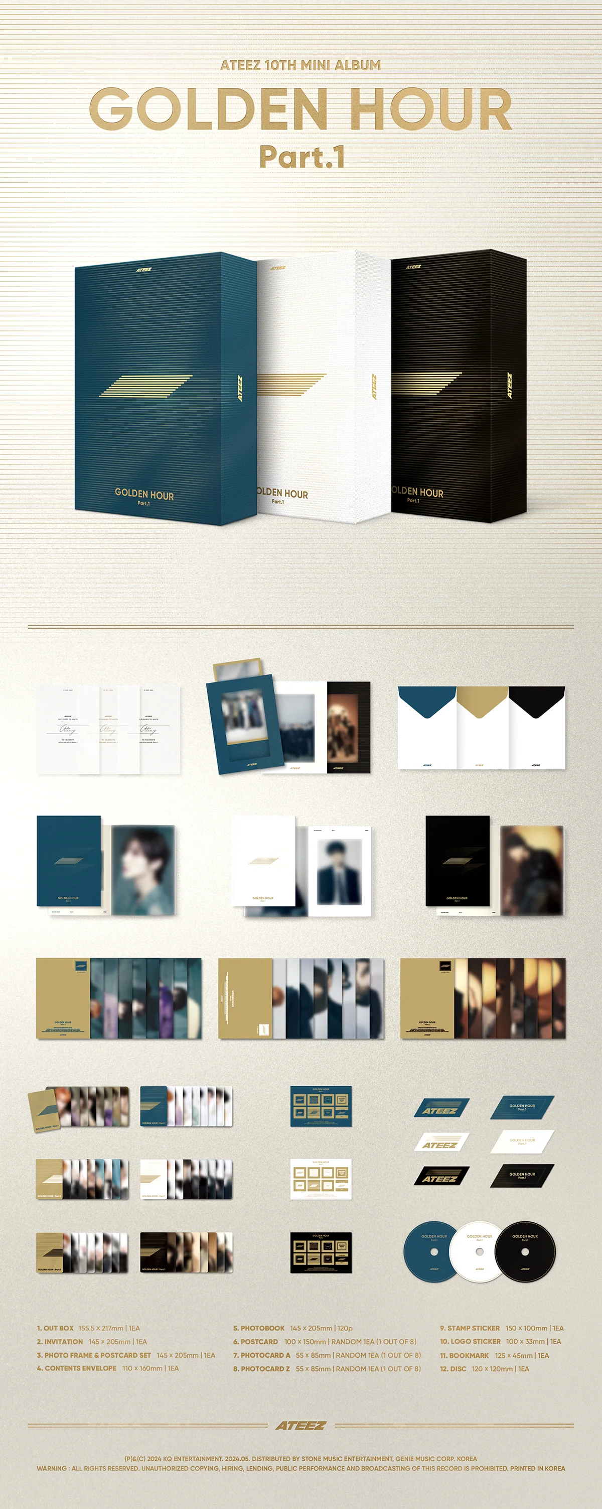 ATEEZ - GOLDEN HOUR : Part. 1 - 10th Mini Album - Image 2