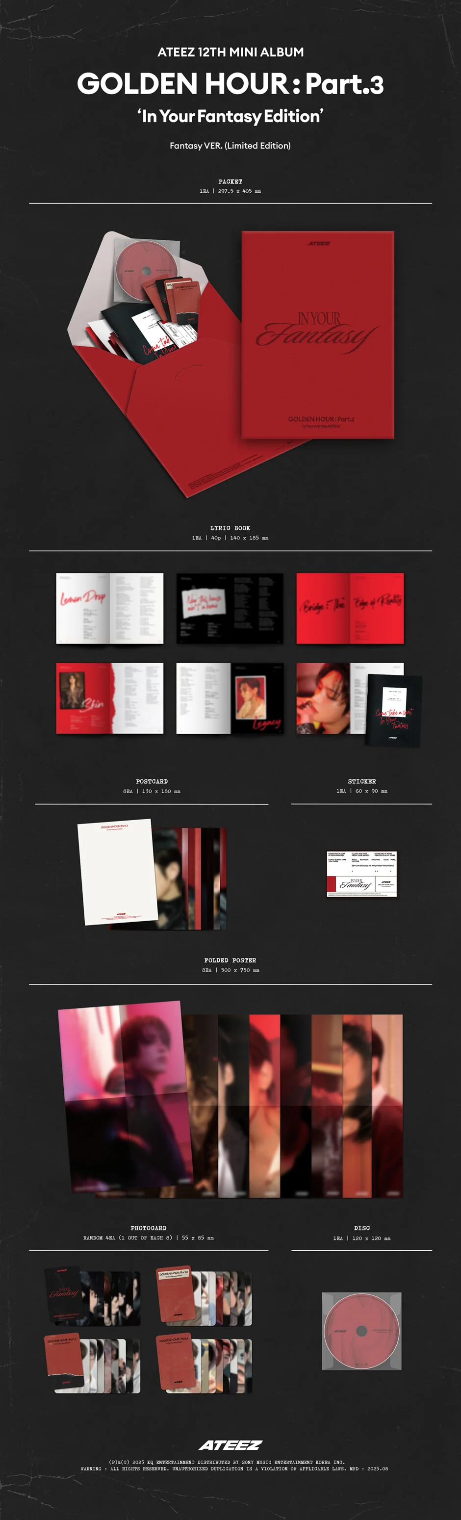 ATEEZ - GOLDEN HOUR : Part. 3 ’In Your Fantasy Edition’ - 12th Mini Album (Limited Ver.) - Image 2