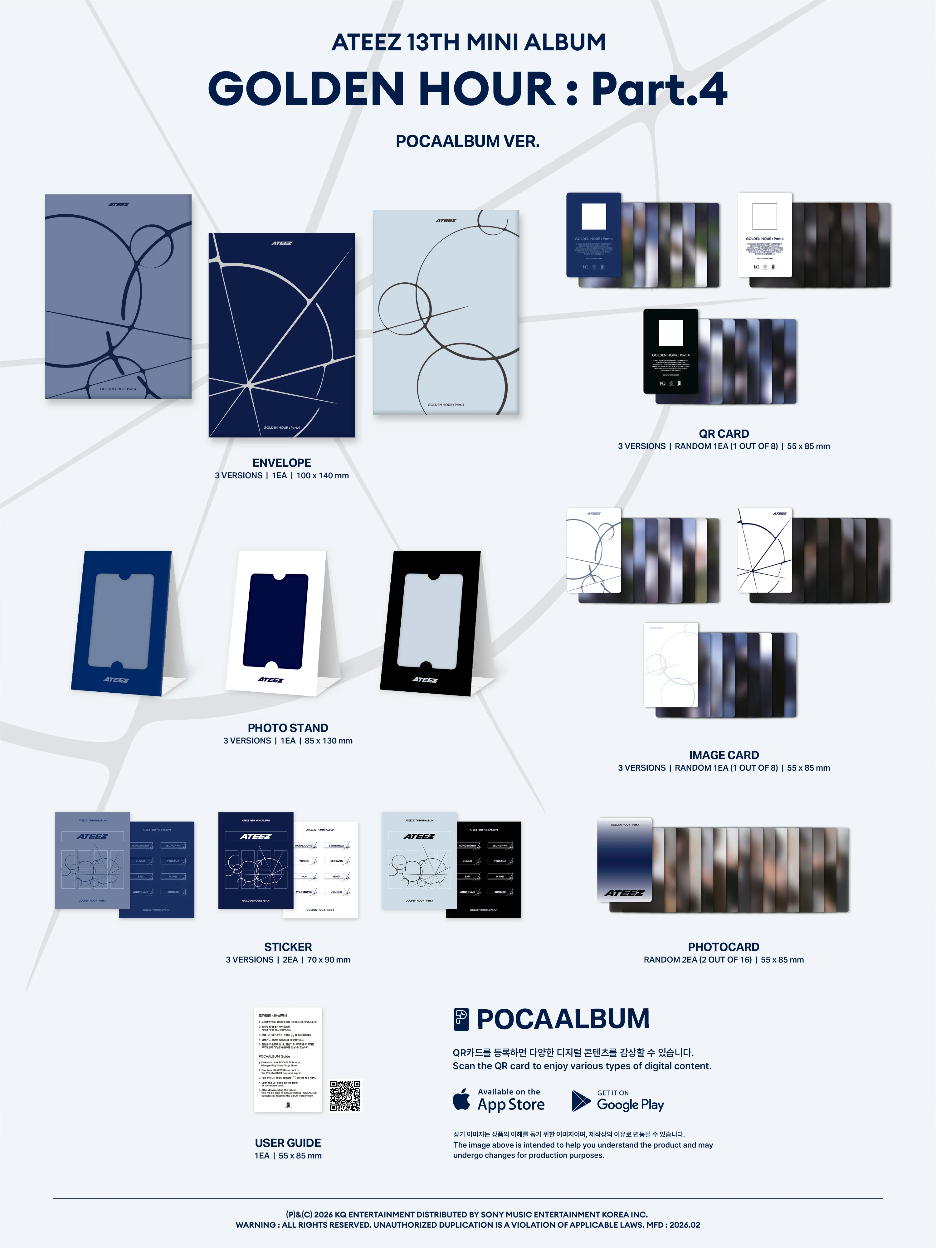 ATEEZ - GOLDEN HOUR : Part.4 - 13th Mini Album (POCAALBUM Ver.) - Image 2