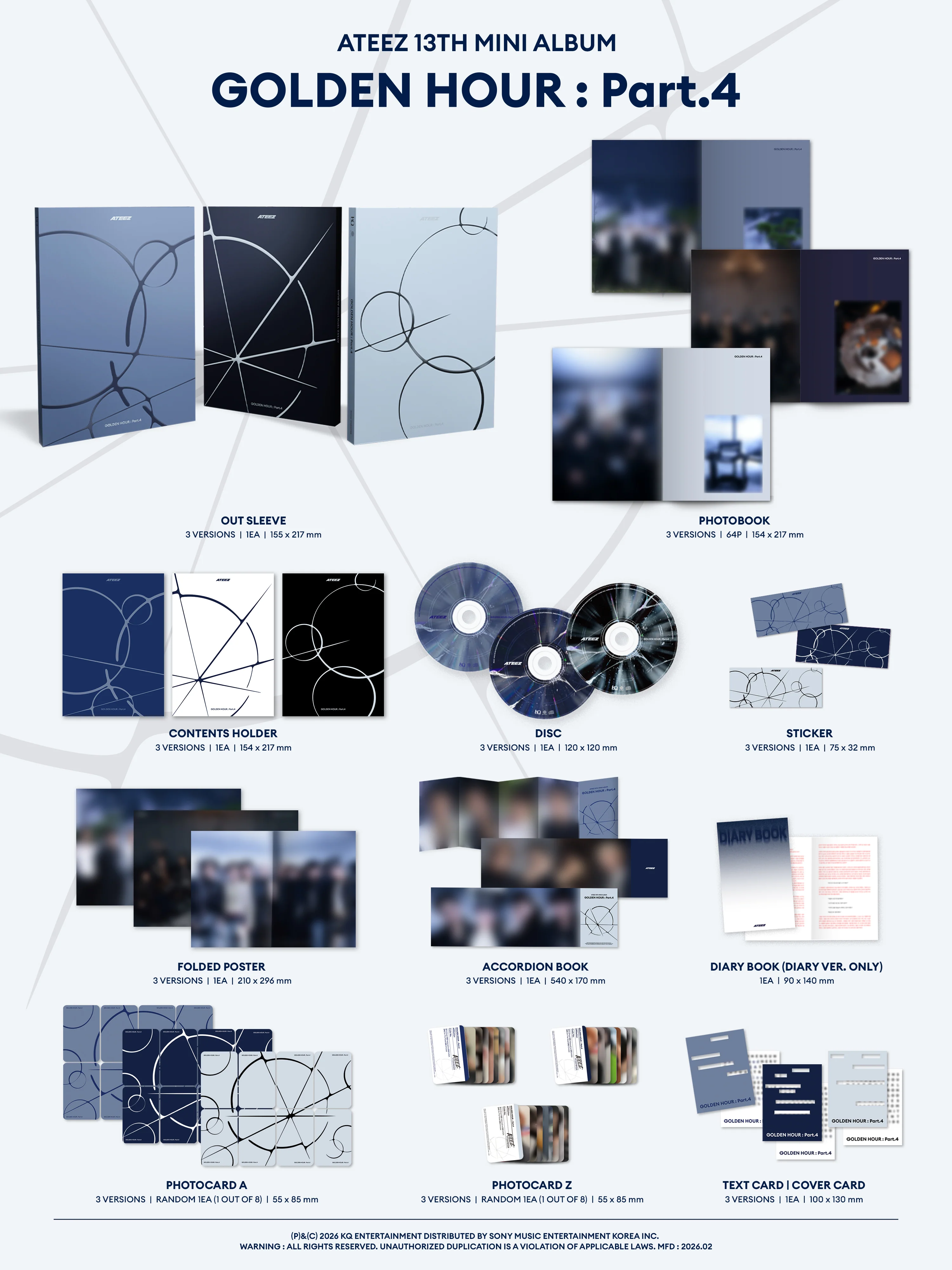 ATEEZ - GOLDEN HOUR : Part.4 - 13th Mini Album (Standard Ver.) - Image 2