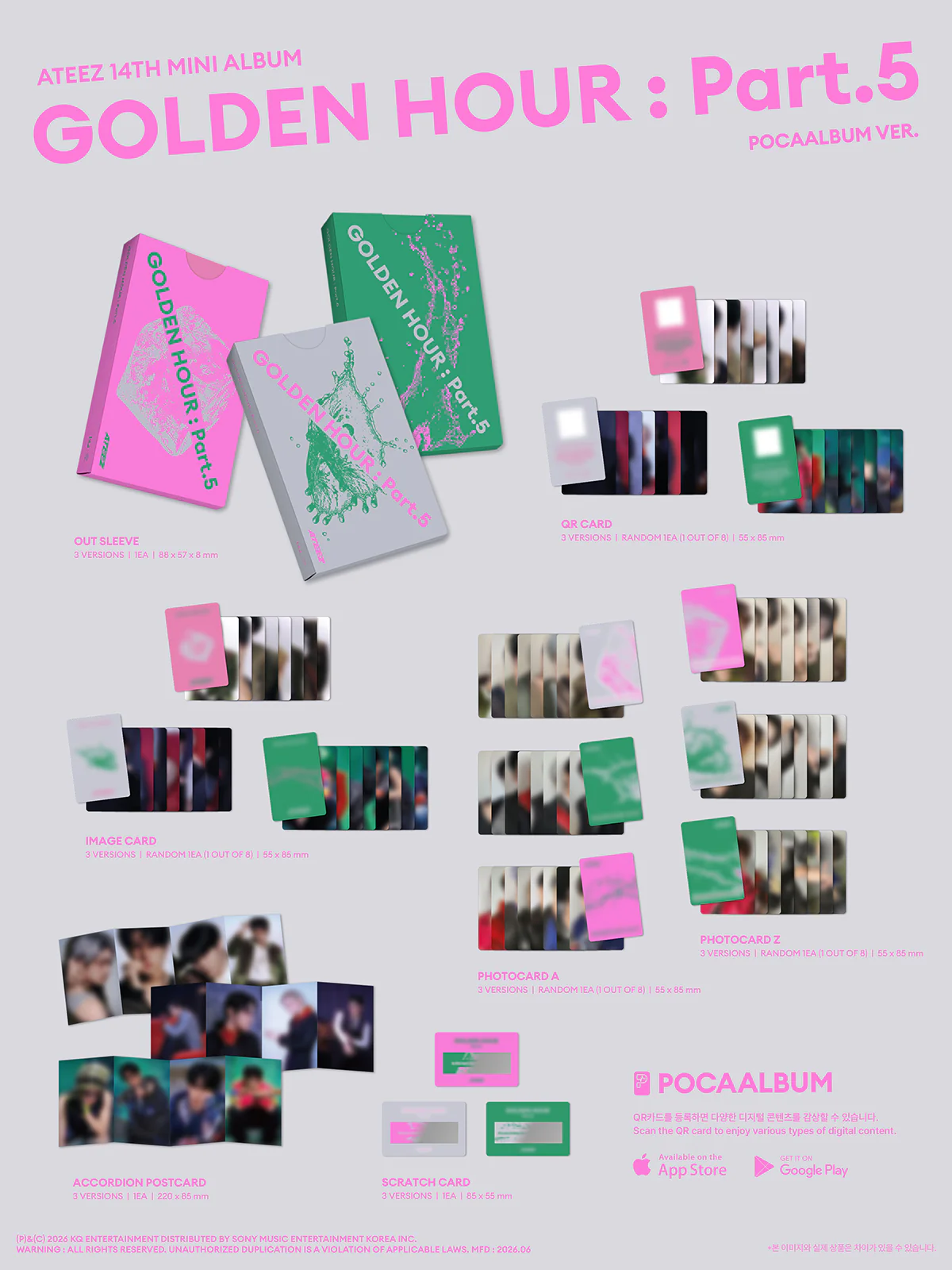 (Pre-Order) ATEEZ - GOLDEN HOUR : Part.5 - Album (POCAALBUM Ver.) - Image 2