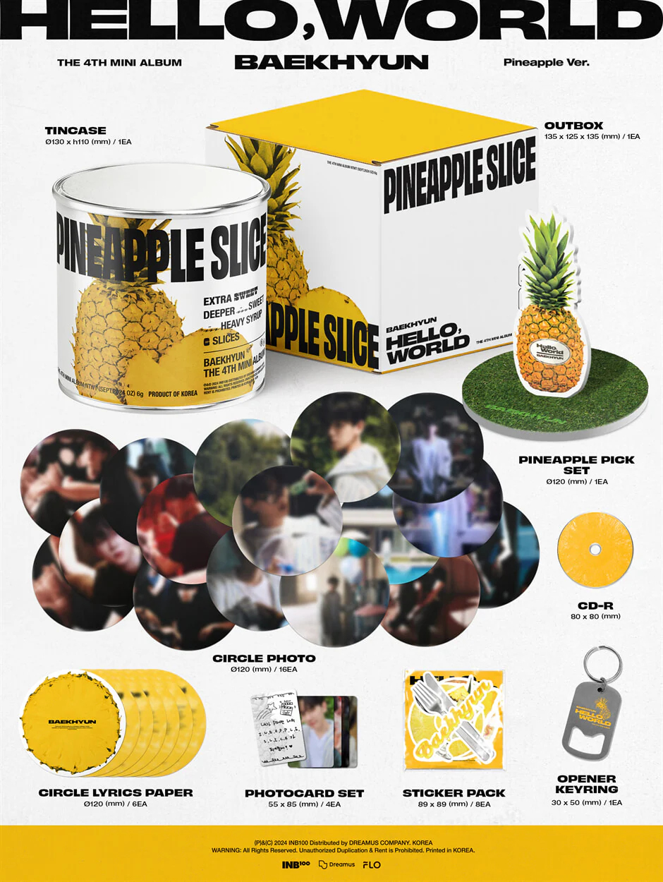 BAEKHYUN (EXO) - Hello. World - 4th Mini Album (Pineapple Ver.) - Image 2