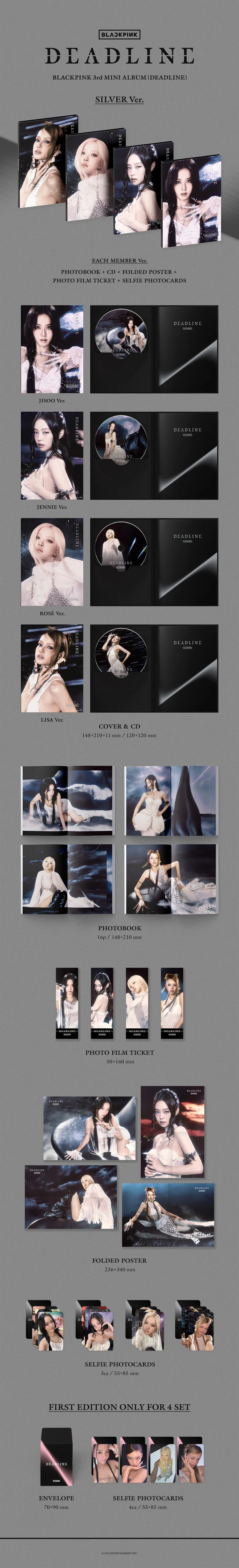 BLACKPINK - DEADLINE - 3rd Mini Album (SILVER Ver.) - Image 2