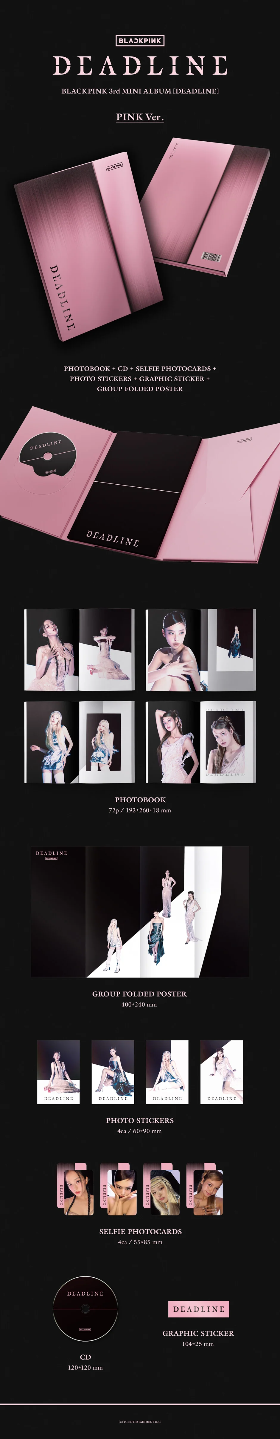 BLACKPINK - DEADLINE - 3rd Mini Album (BLACK Ver. PINK Ver.) - Image 5