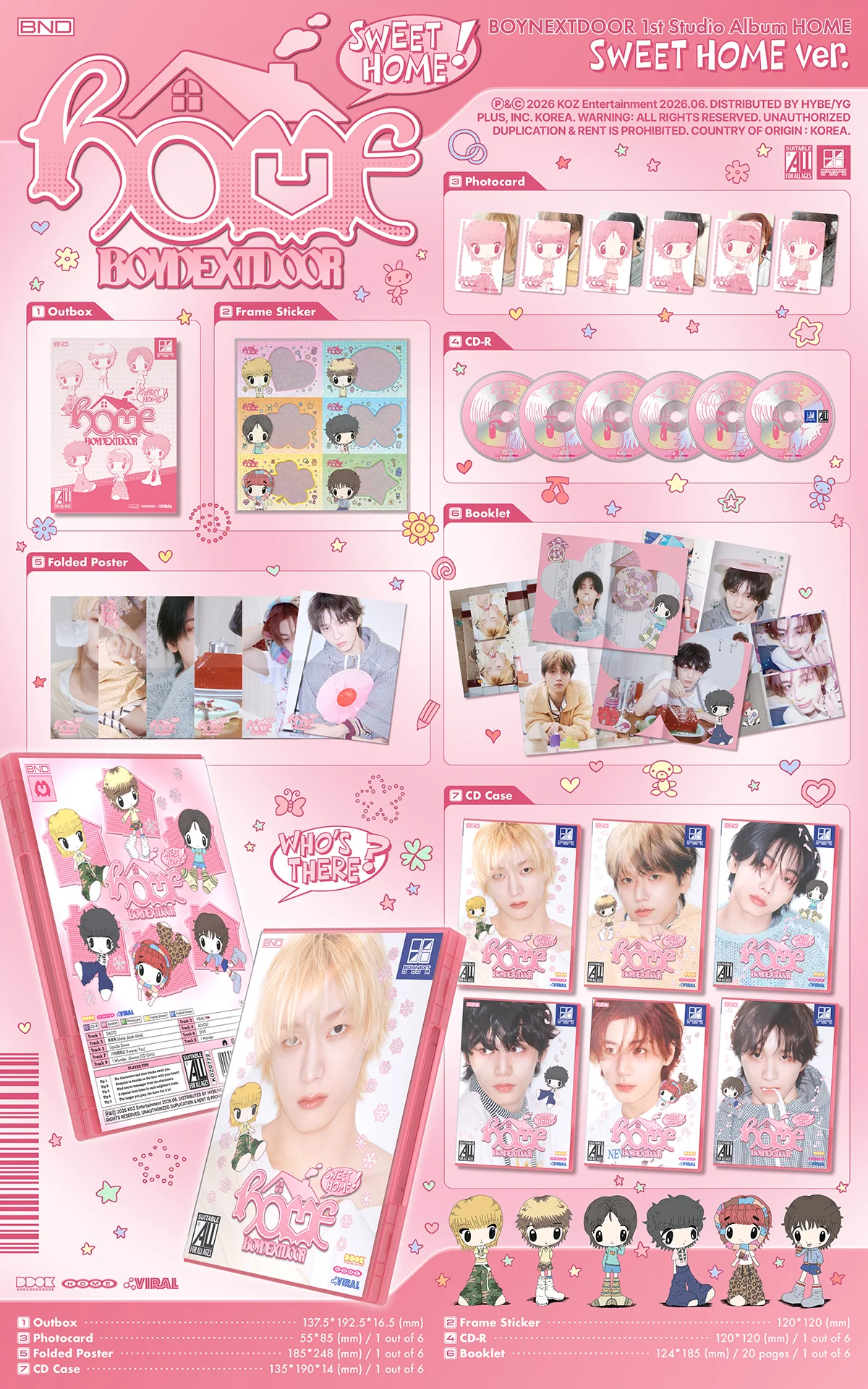 BOYNEXTDOOR - HOME - 1st Studio Album (SWEET HOME Ver.) - Image 2