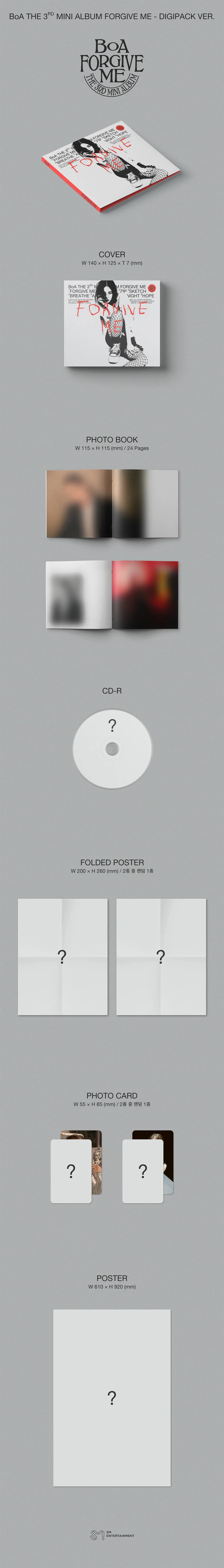 BoA - Forgive Me - 3rd Mini Album (Digipack Ver.) - Image 2