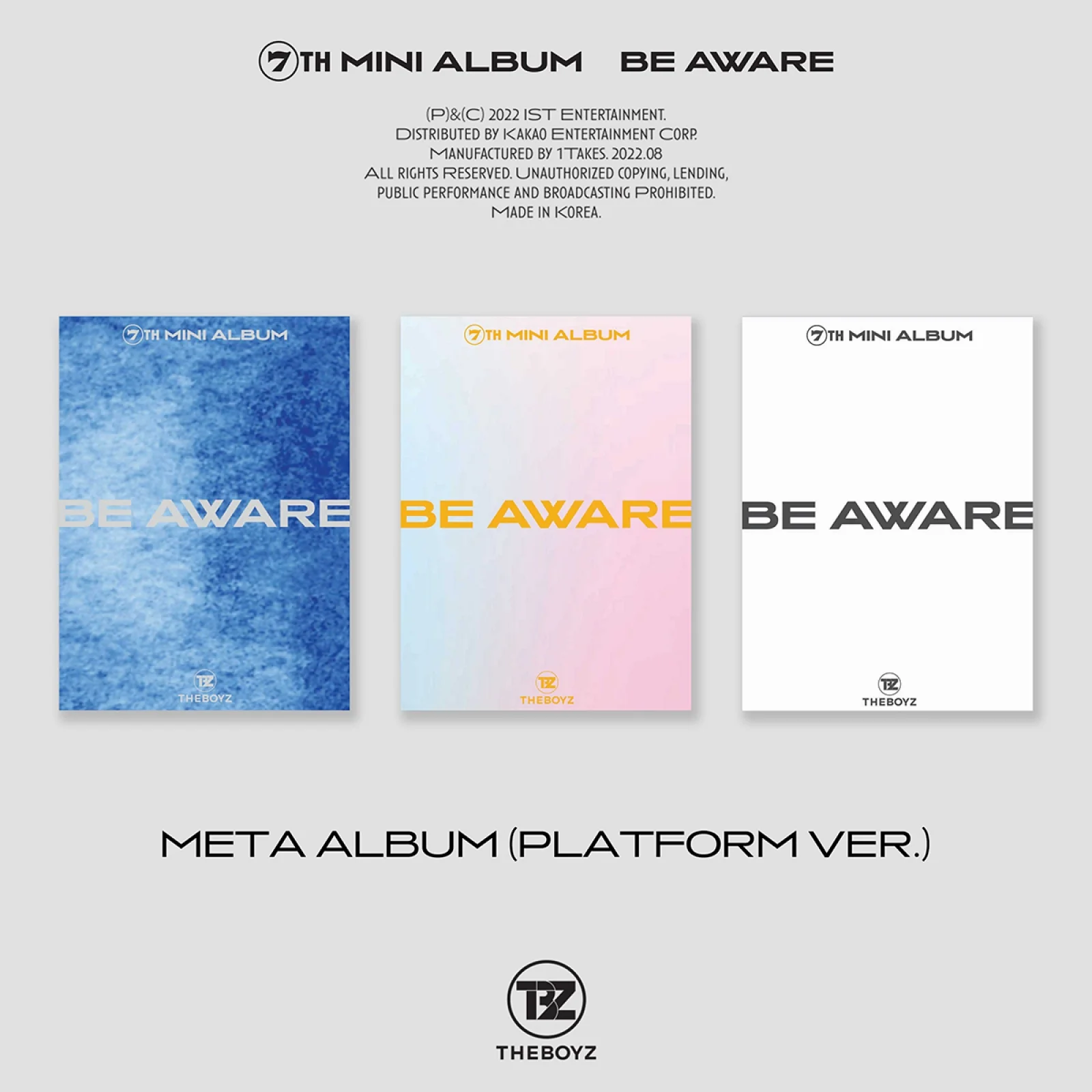 THE BOYZ - BE AWARE - 7th Mini Album (Platform Ver.)