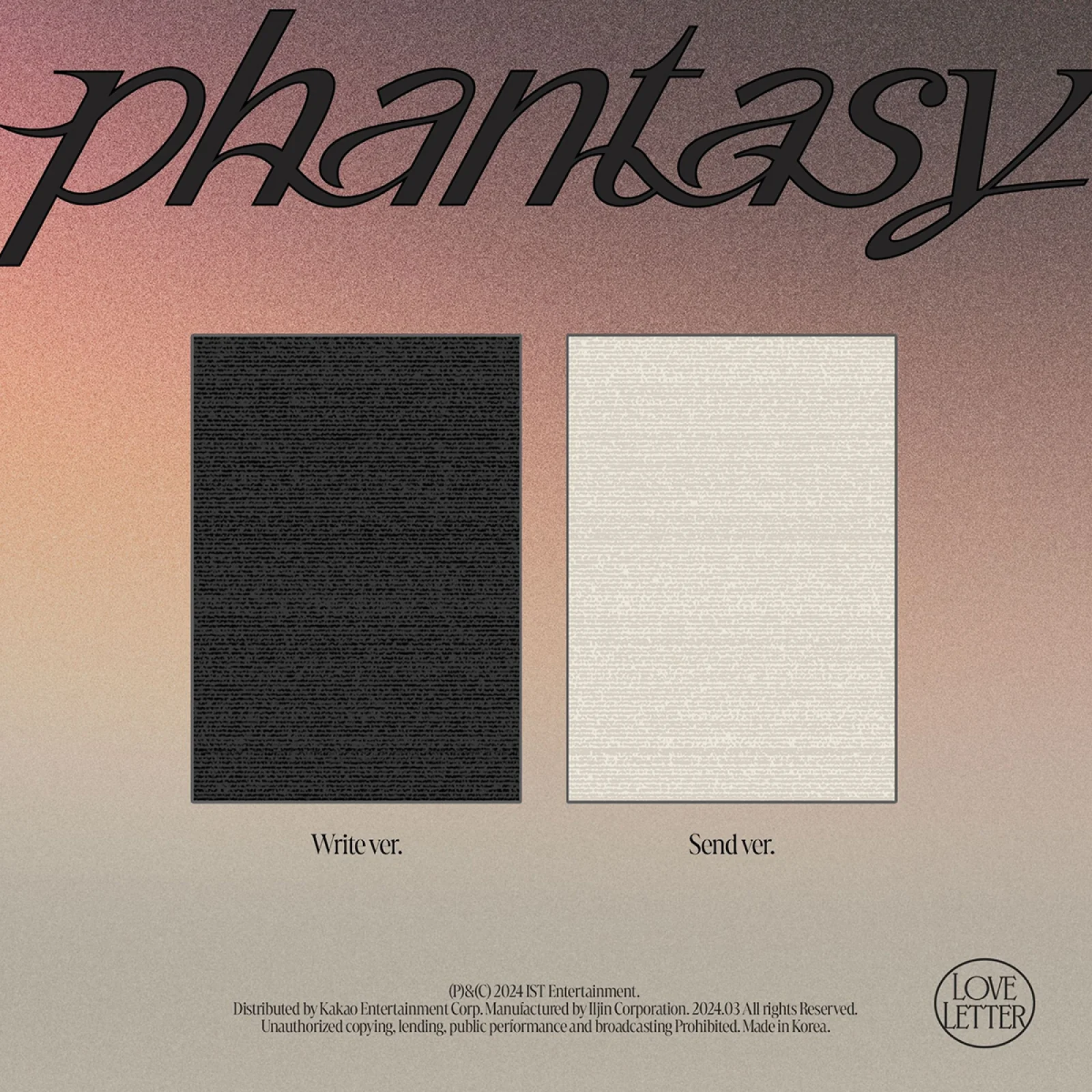 THE BOYZ - PHANTASY Part 3 Love Letter - 2nd Album (Photobook Ver.)