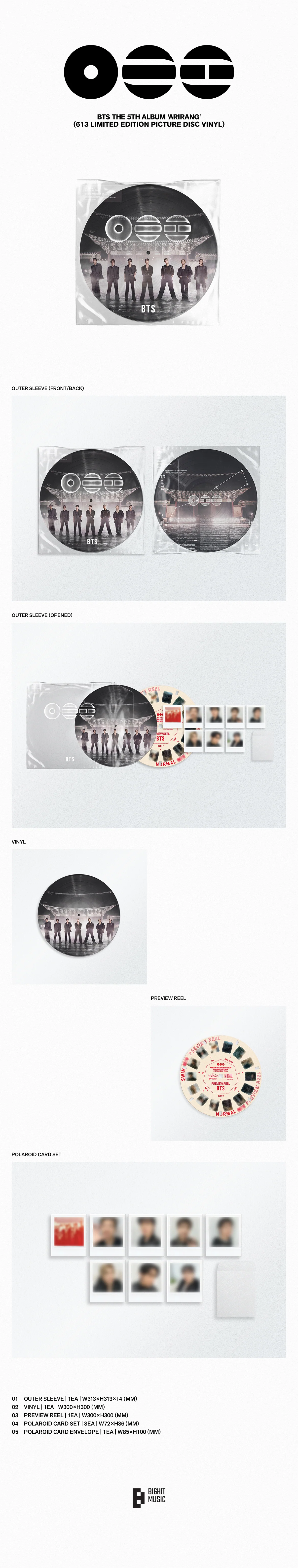 BTS - ARIRANG - 5th Full Album (613 Limited Edition Picture Disc Vinyl Ver.) - Image 2