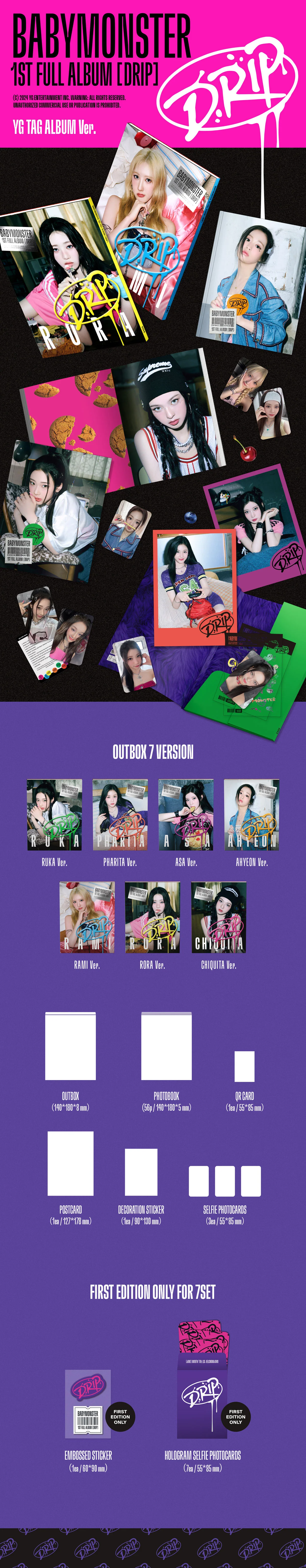 BABYMONSTER - DRIP - 1st Full Album (YG TAG Album Ver.) - Image 2