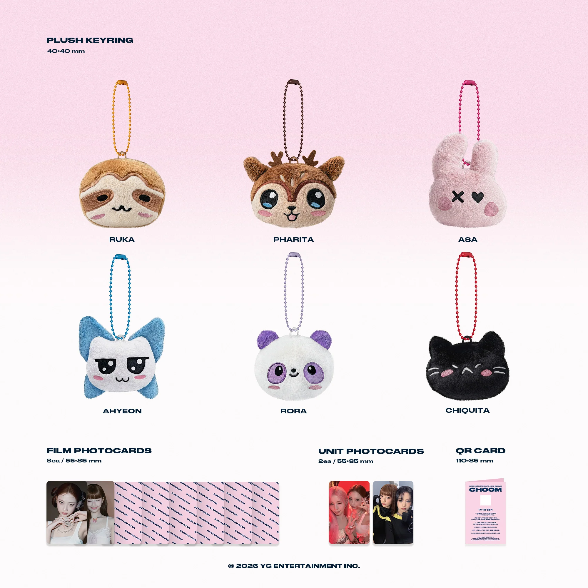 BABYMONSTER - CHOOM - 3rd Mini Album (Plush Keyring Ver.) - Image 2