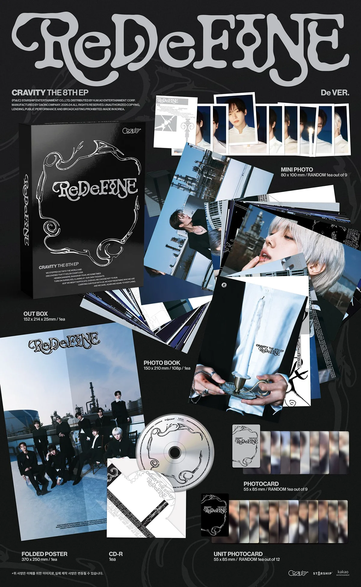 CRAVITY - ReDeFINE - 8th EP Album (De Ver. / Limited) - Image 2