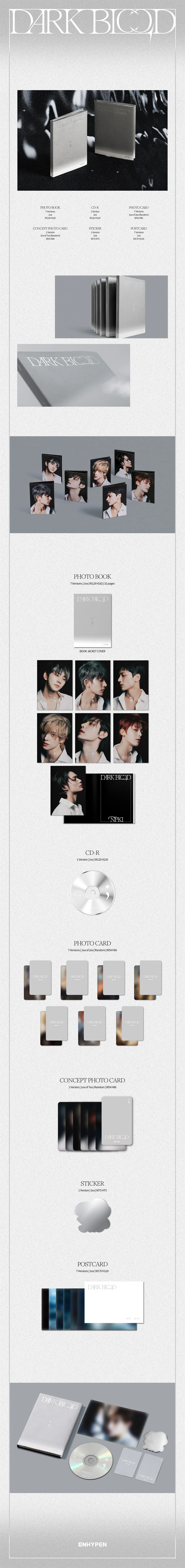 ENHYPEN - DARK BLOOD - 4th Mini Album (ENGENE Ver.) - Image 2