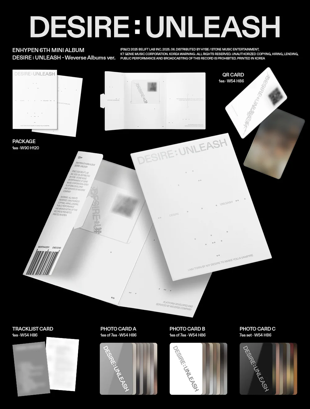 ENHYPEN - DESIRE : UNLEASH - 6th Mini Album (Weverse Albums Ver.) - Image 2