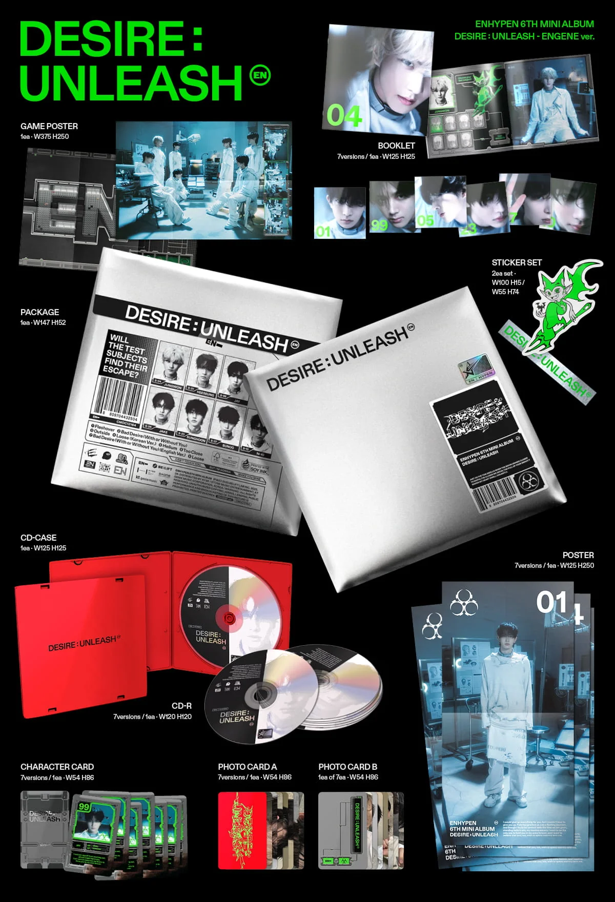 ENHYPEN - DESIRE : UNLEASH - 6th Mini Album (Engene Ver.) - Image 2