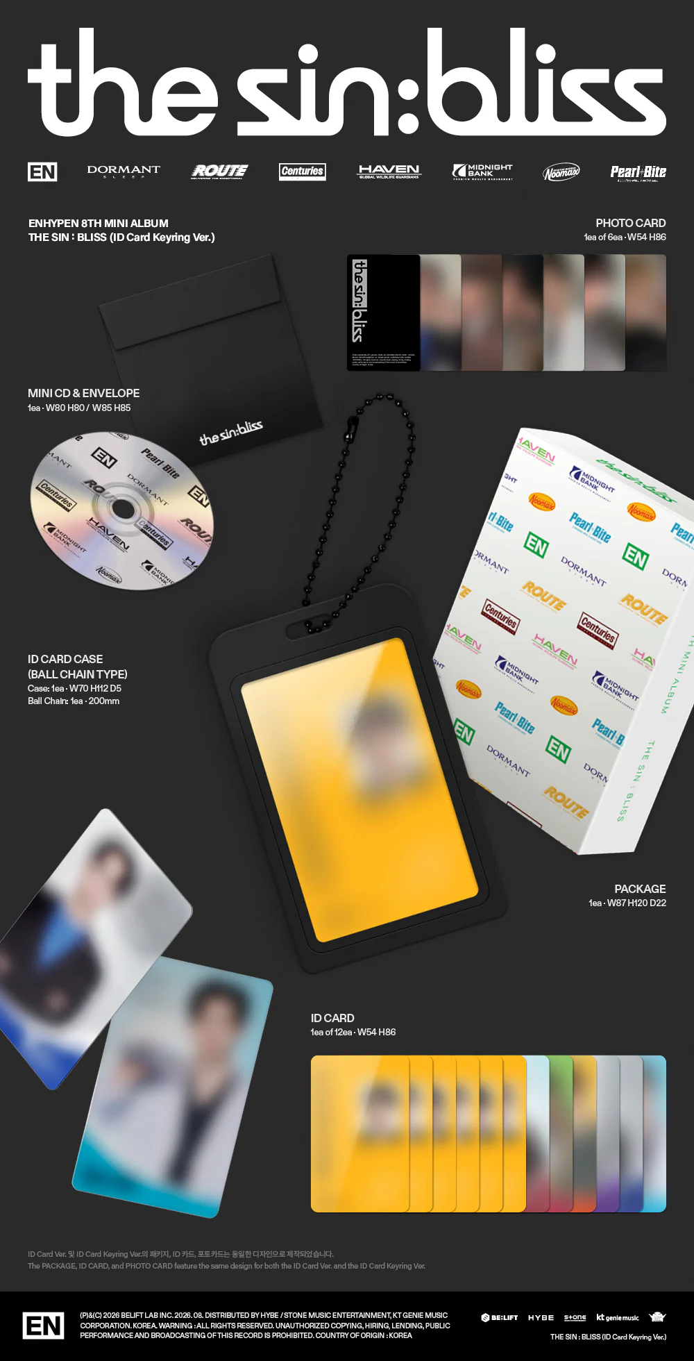 (Pre-Order) ENHYPEN - THE SIN : BLISS - Album (ID Card Ver.) - Image 2