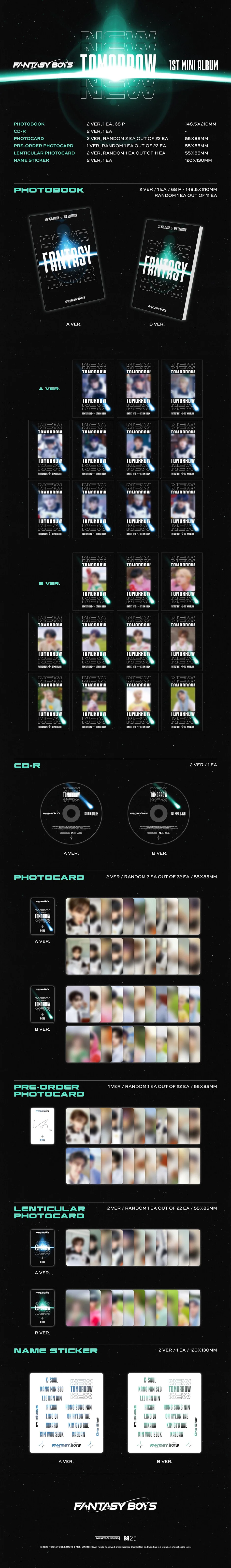 FANTASY BOYS - NEW TOMORROW - 1st Mini Album (B Ver.) - Image 2