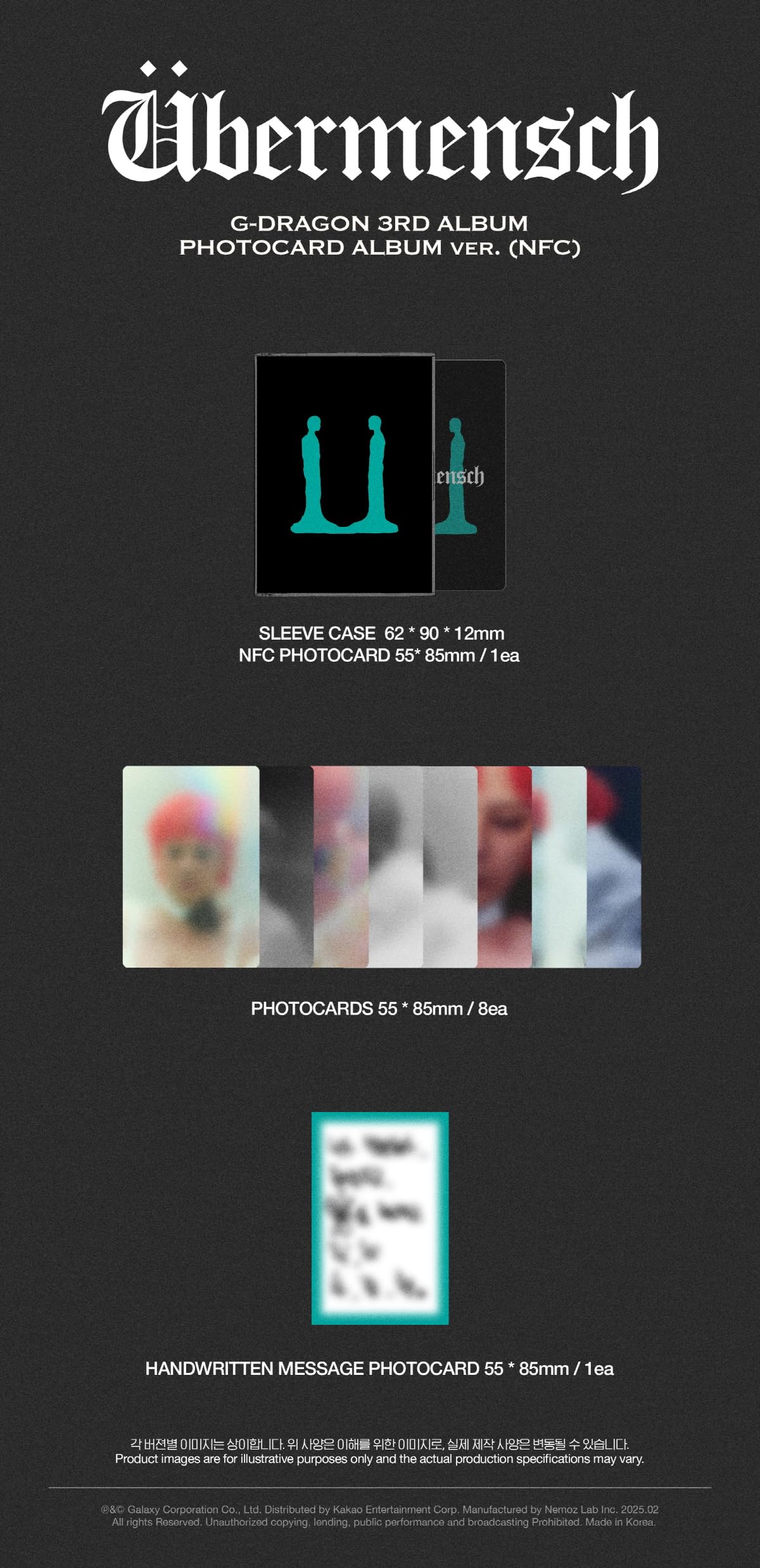 G-DRAGON - Übermensch - 3rd Album (Photocard Album / NFC Ver.) - Image 2