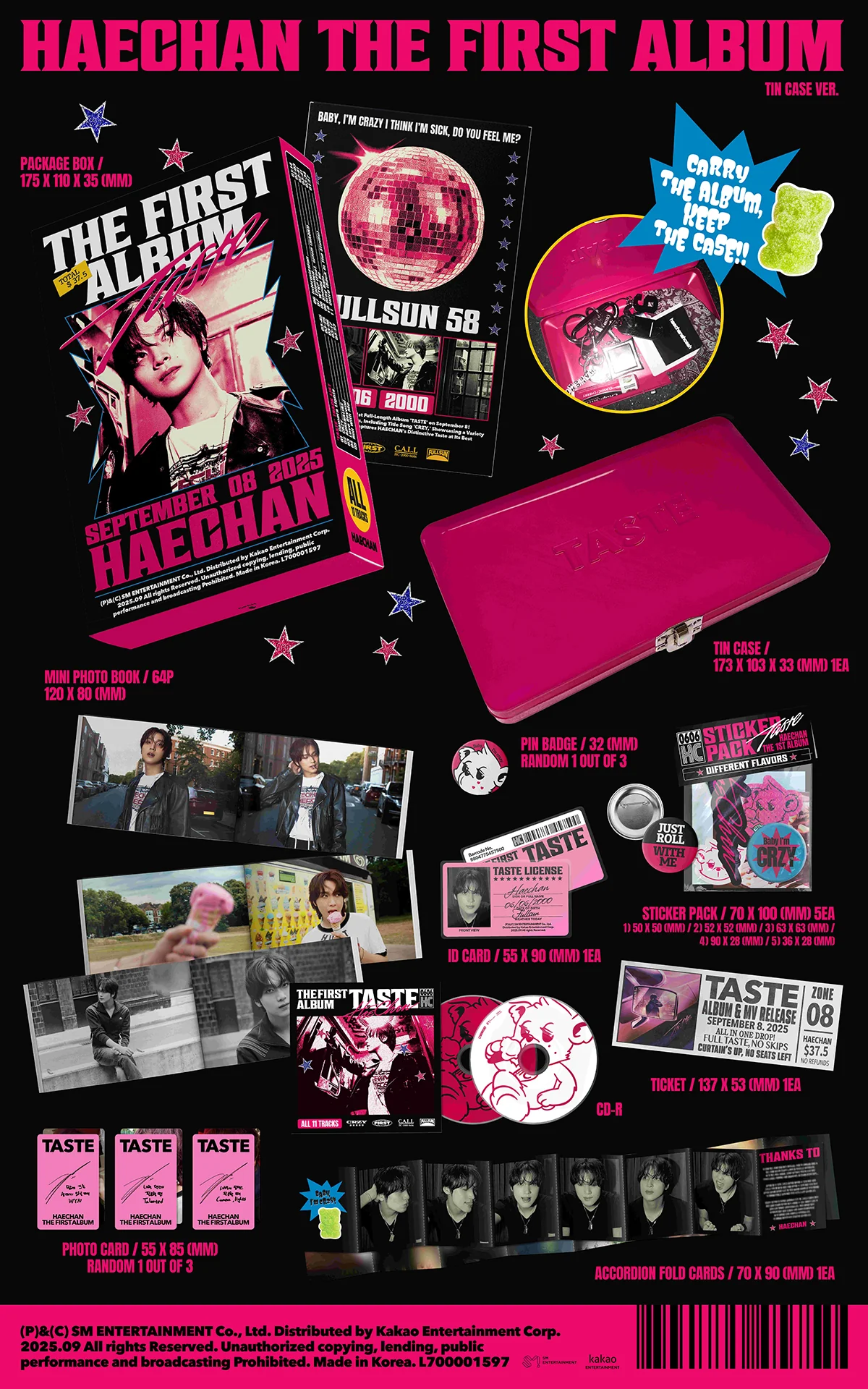HAECHAN (NCT) - TASTE - 1st Album (Tin Case Ver.) - Image 2