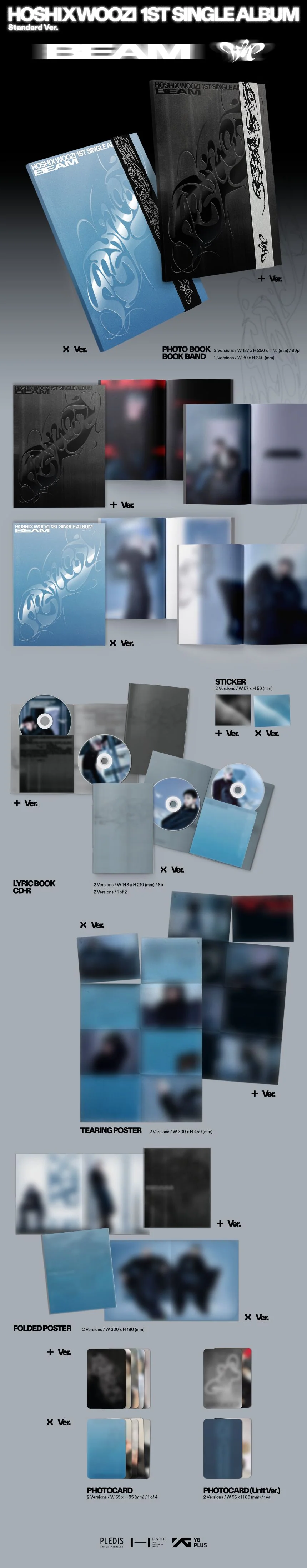 HOSHI X WOOZI (Seventeen) - BEAM - 1st Single Album (Standard Ver.) - Image 2