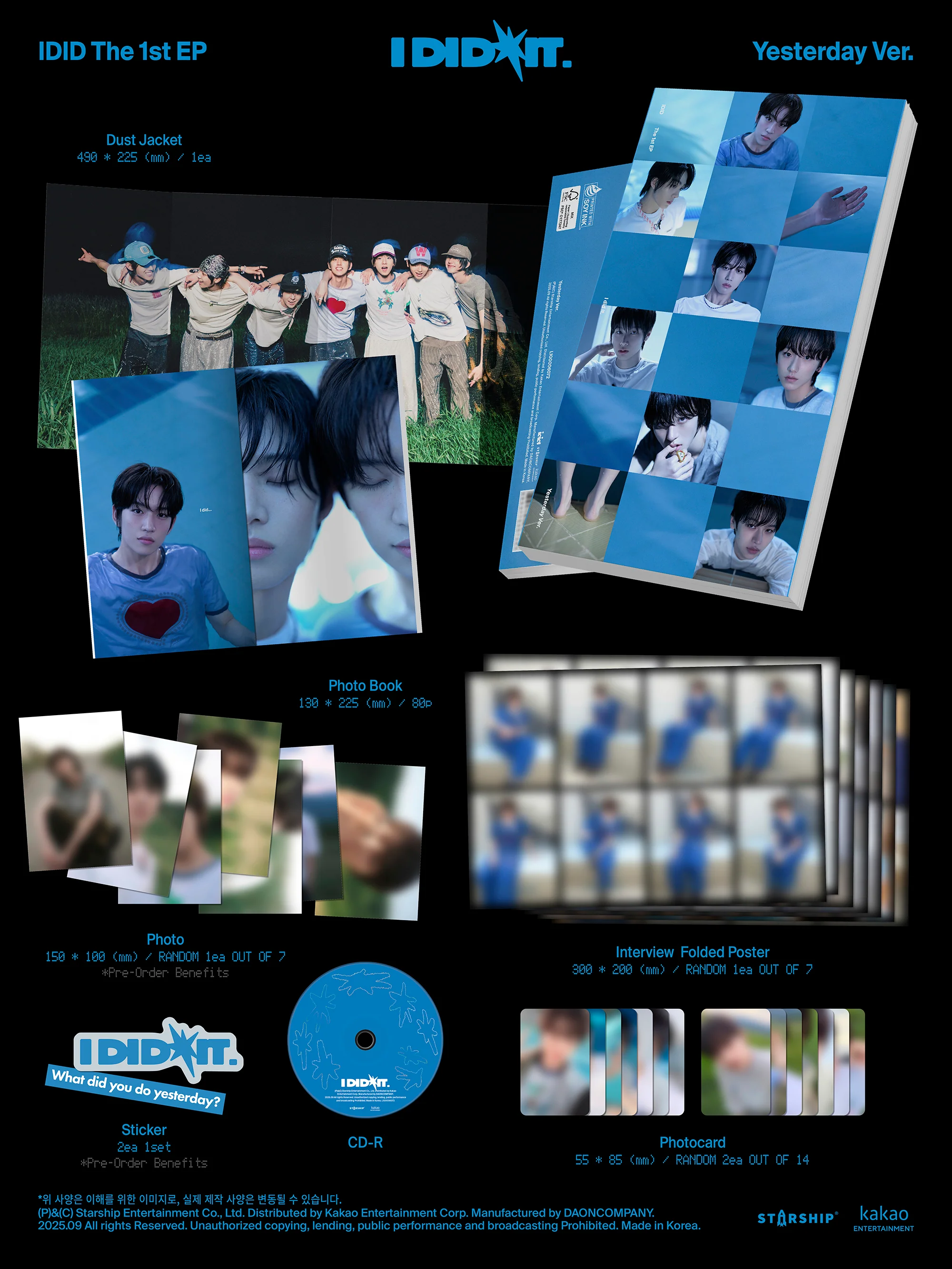 IDID - I DID IT - 1st EP Album (Yesterday Ver. / After Sunset Ver.) - Image 2