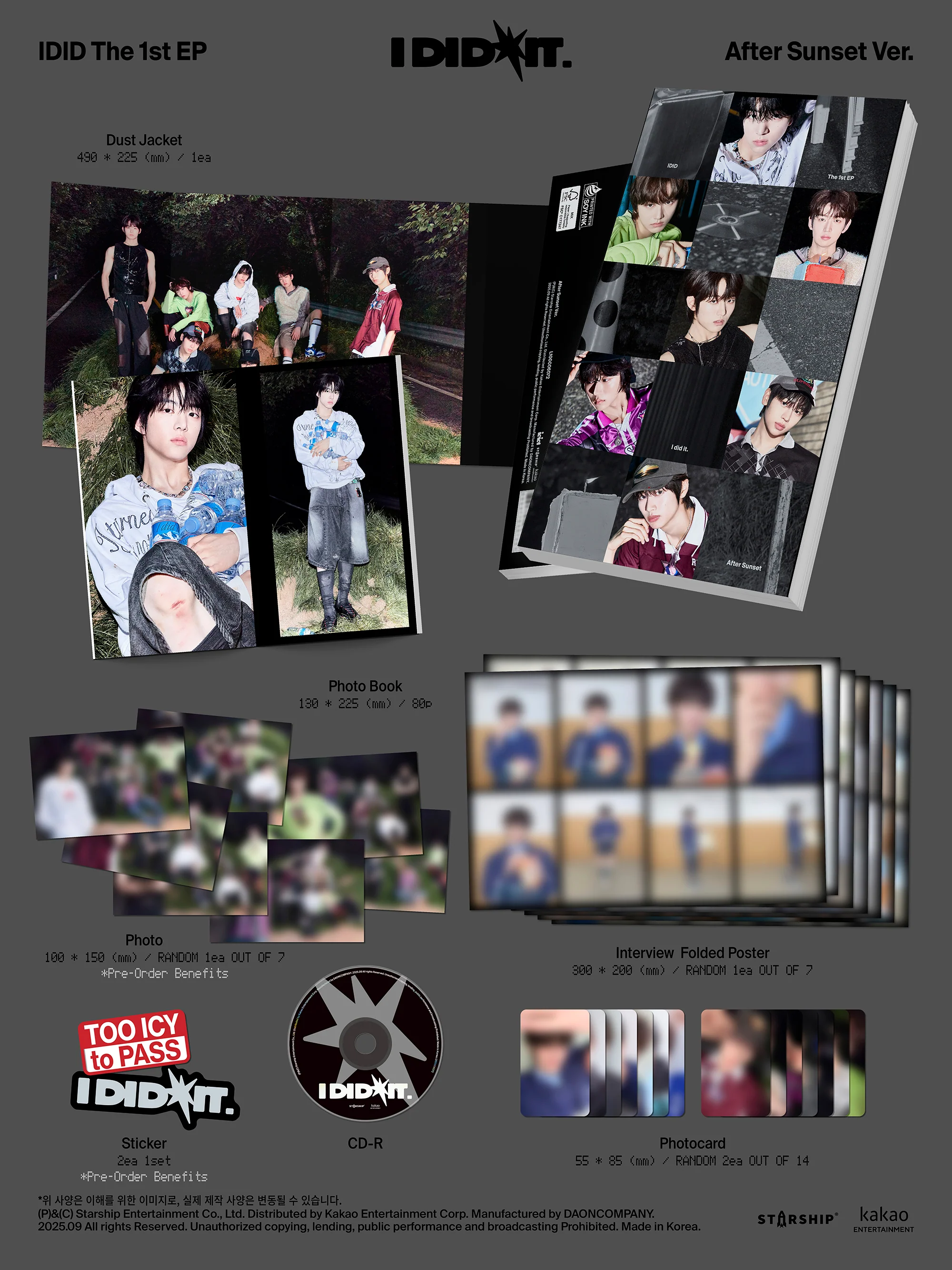 IDID - I DID IT - 1st EP Album (Yesterday Ver. / After Sunset Ver.) - Image 3