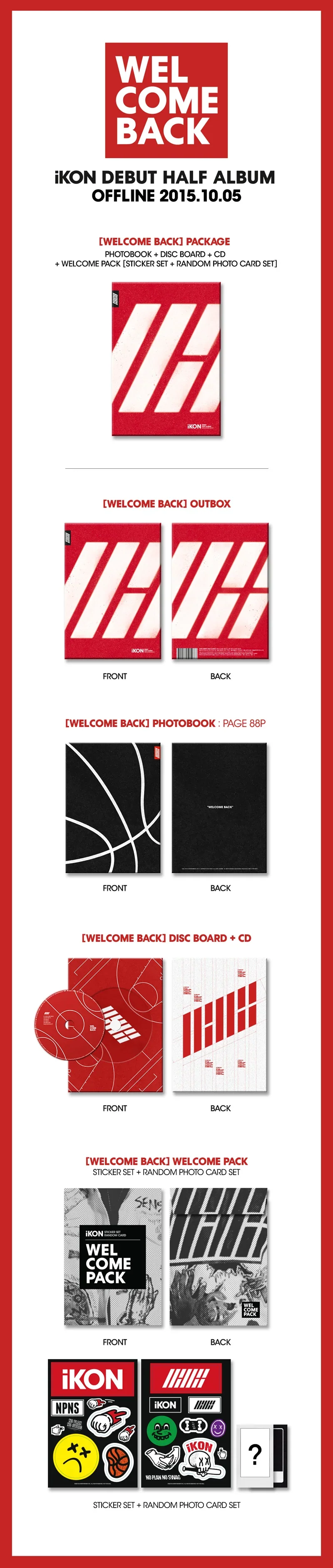 iKON - Welcome Back - Debut Half Album - Image 2