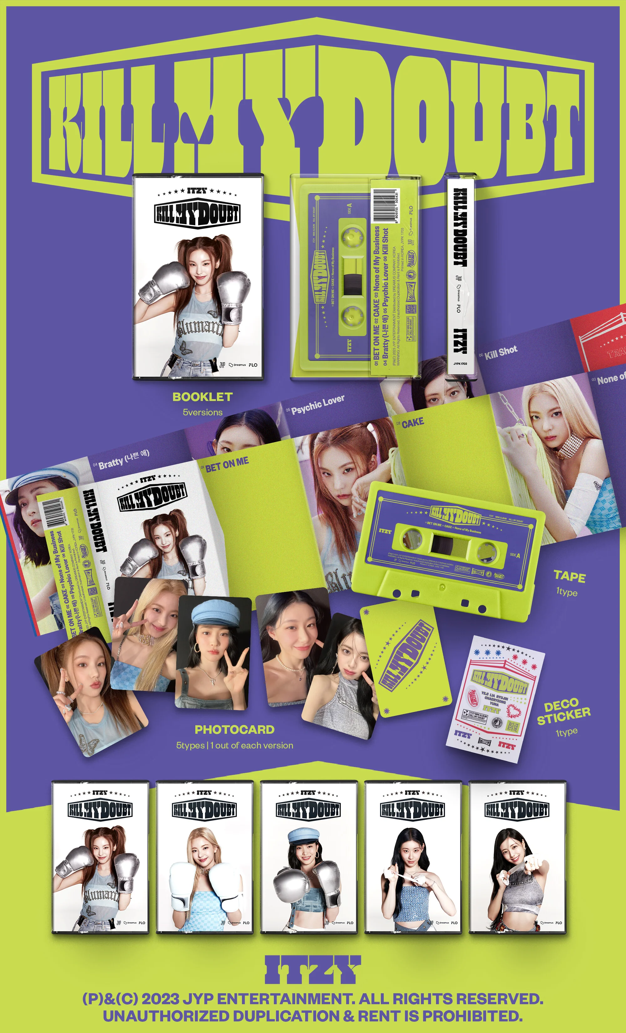 ITZY - KILL MY DOUBT - 7th Mini Album (Casette Ver.) - Image 2