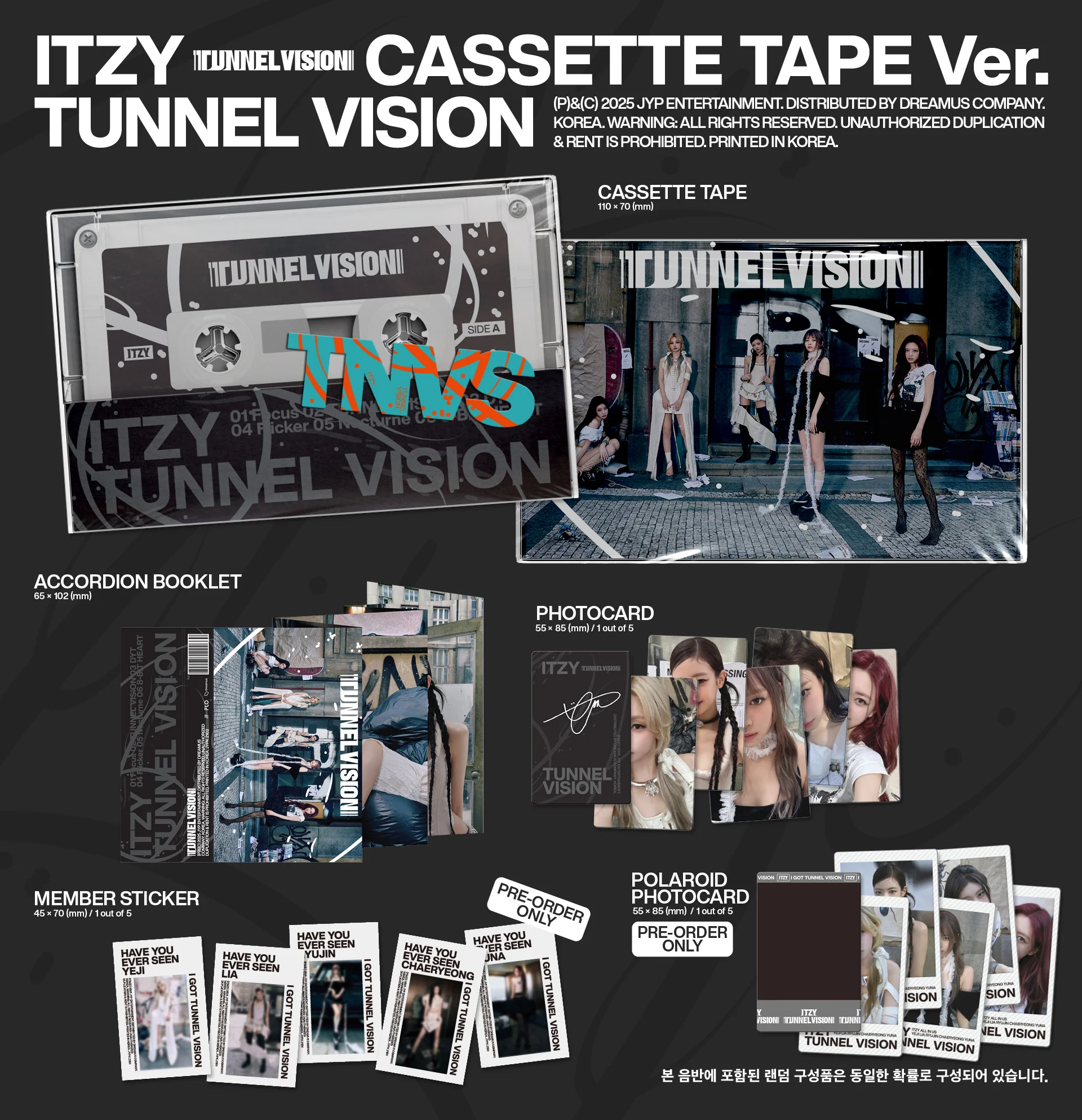 ITZY - TUNNEL VISION - Album (Cassette Tape Ver.) - Image 2