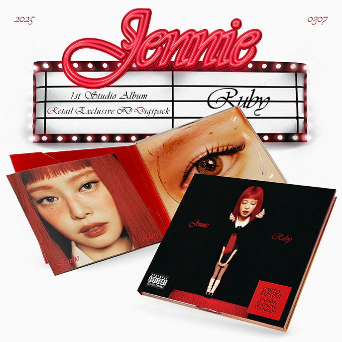 JENNIE (BLACKPINK) - Ruby - 1st Studio Album (LIMITED / K Idol Exclusive Digipak Ver.)