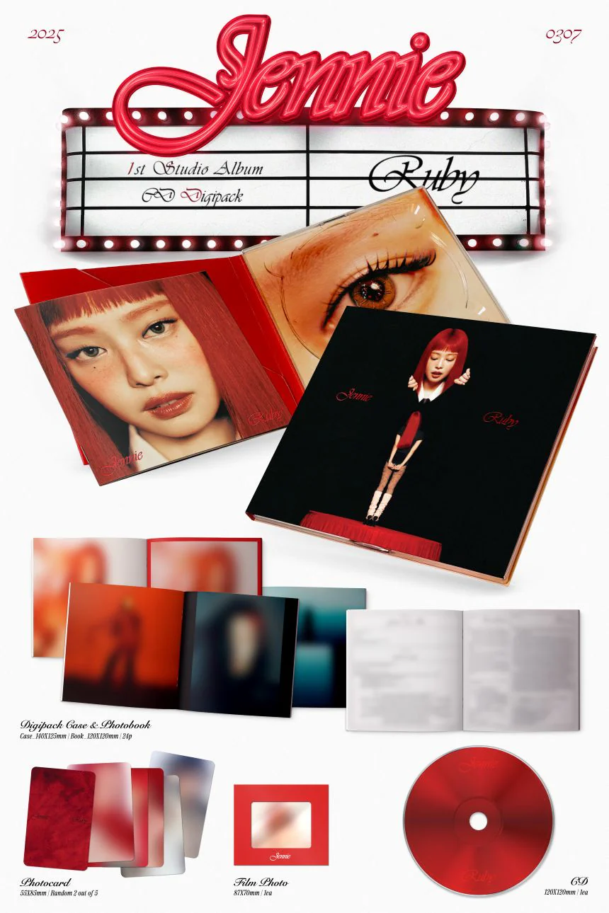 JENNIE (BLACKPINK) - Ruby - 1st Studio Album (CD Digipack Ver.) - Image 2
