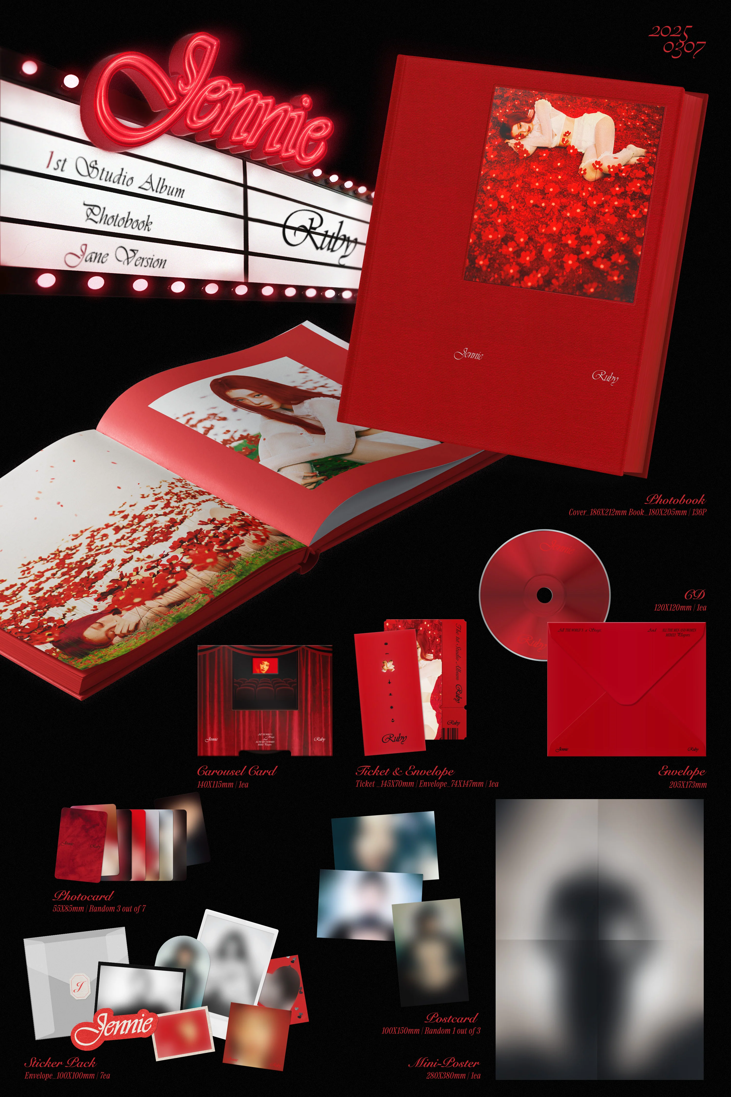 JENNIE (BLACKPINK) - Ruby - 1st Studio Album (Jane Ver.) - Image 2
