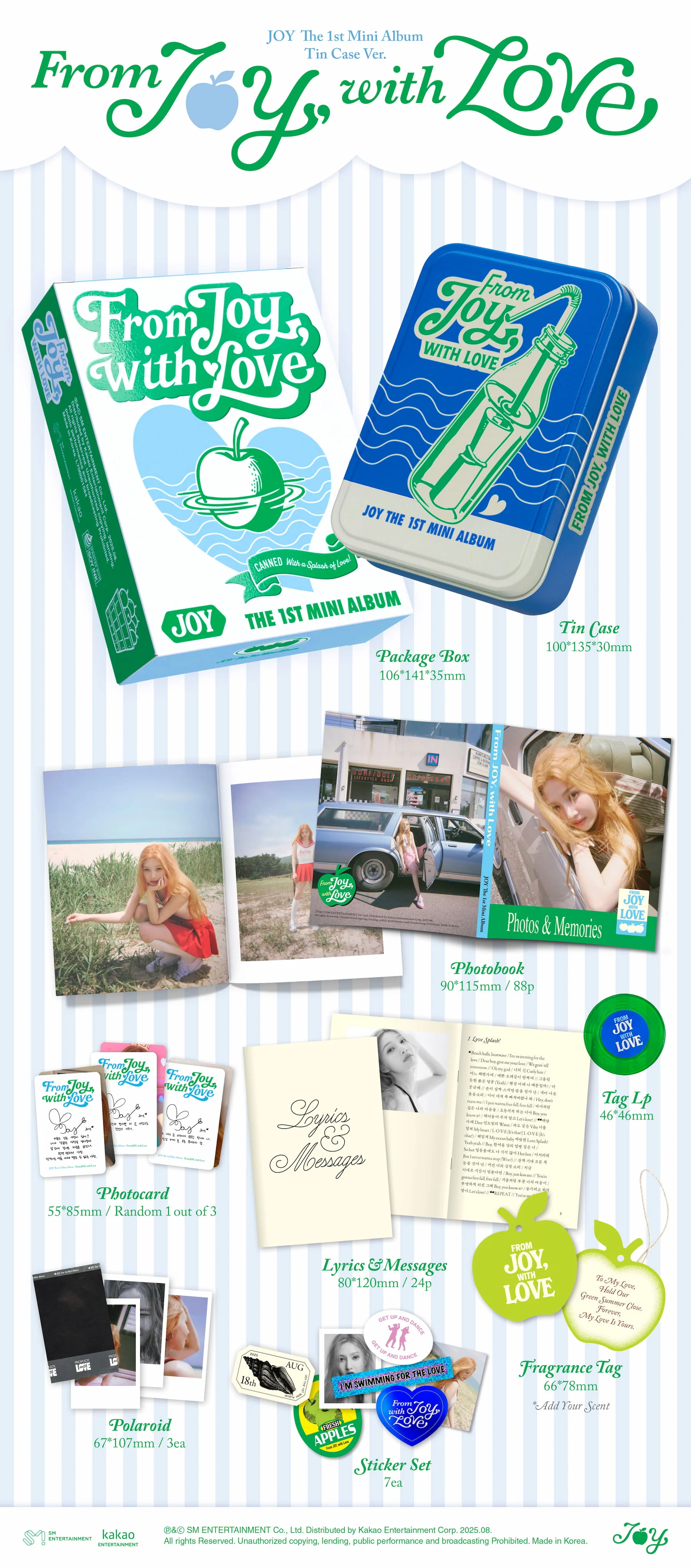 JOY (Red Velvet) - From JOY, with Love - 1st Mini Album (Tin Case / Smart Album Ver.) - Image 2