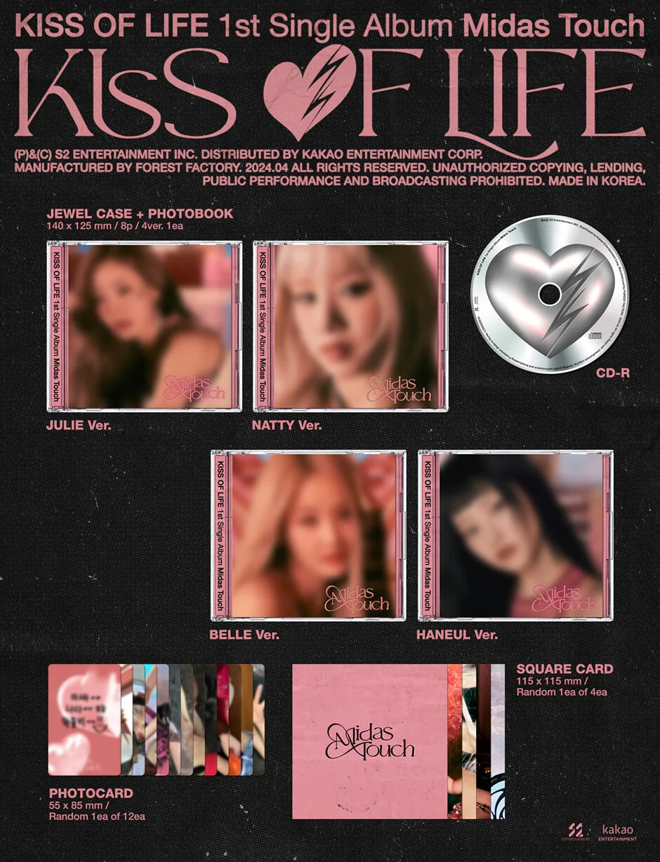 KISS OF LIFE - Midas Touch - 1st Single Album (Jewel Ver.) - Image 2