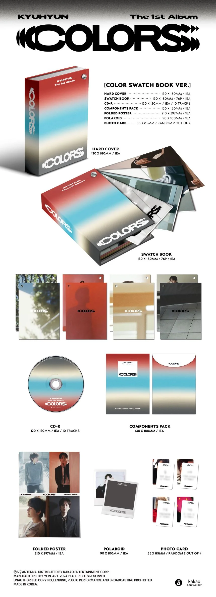 Kyuhyun (Super Junior) - COLORS - 1st Album (Color Swatch Book Ver.) - Image 2