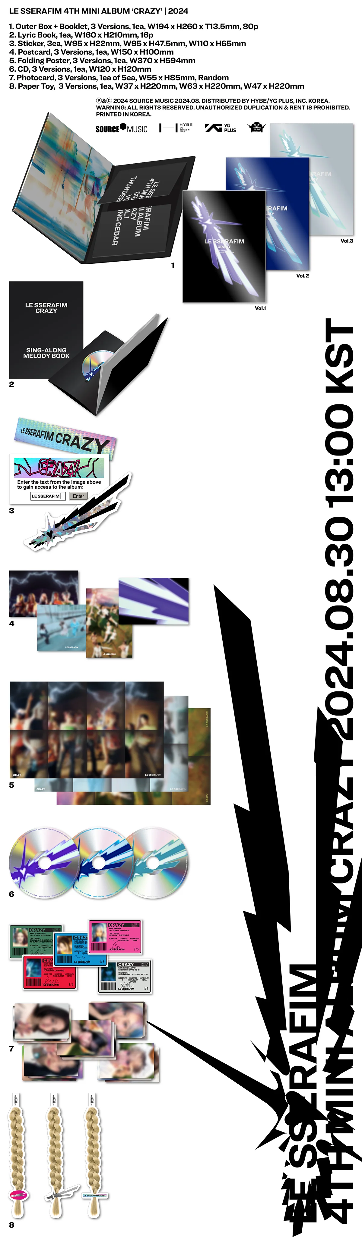 LE SSERAFIM - CRAZY - 4th Mini Album (Standard Ver.) - Image 2