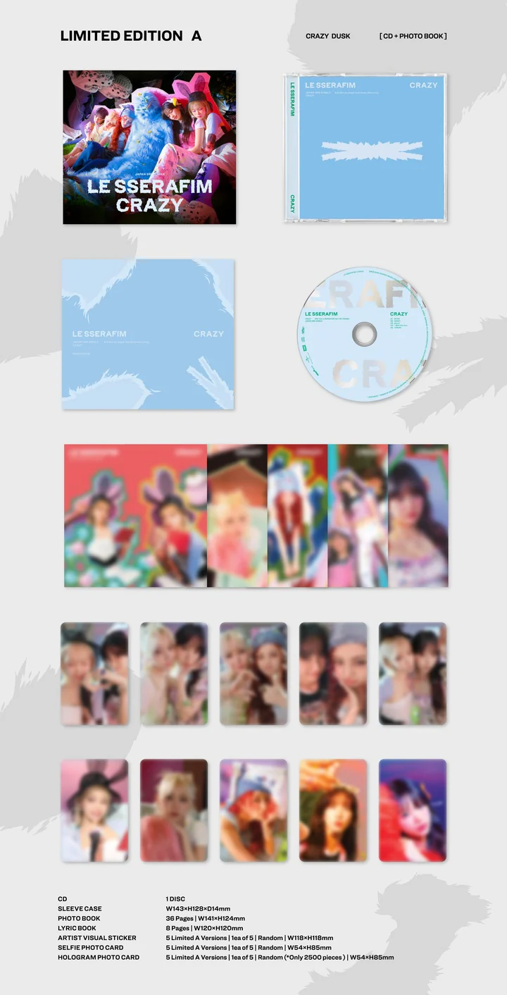 LE SSERAFIM - CRAZY - 3rd Japan Single (Limited Edition A) - Image 2