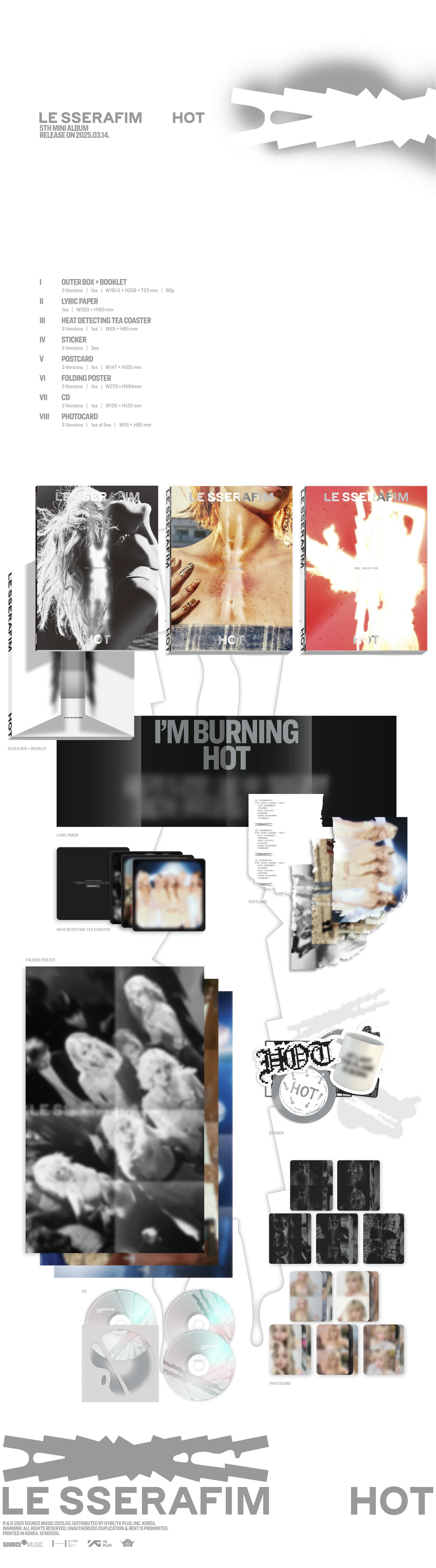 LE SSERAFIM - HOT - 5th Mini Album (Standard Ver.) - Image 2