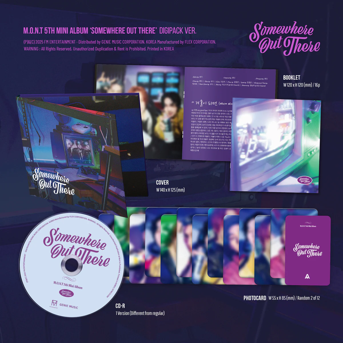 M.O.N.T - Somewhere Out There - 5th Mini Album (Digipack Ver.) - Image 2