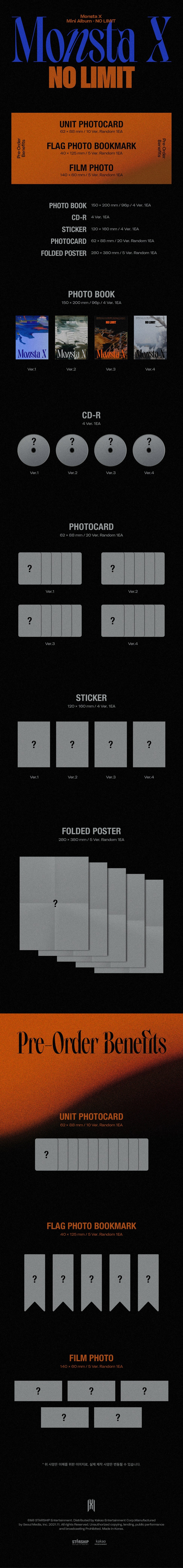 MONSTA X - NO LIMIT - 10th Mini Album - Image 2