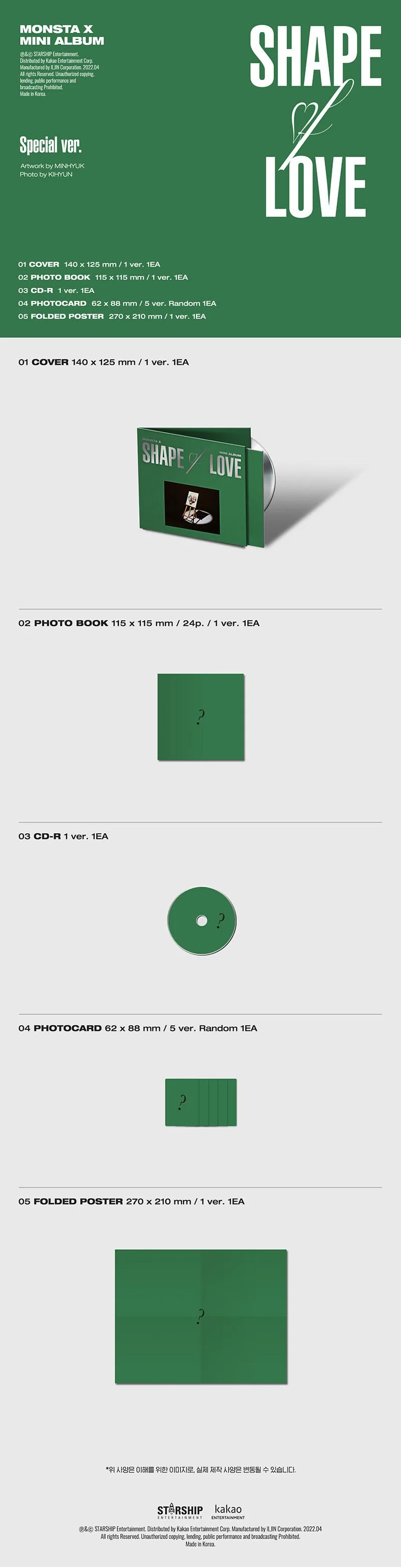 MONSTA X - SHAPE of LOVE - 11th Mini Album (Special Ver.) - Image 2